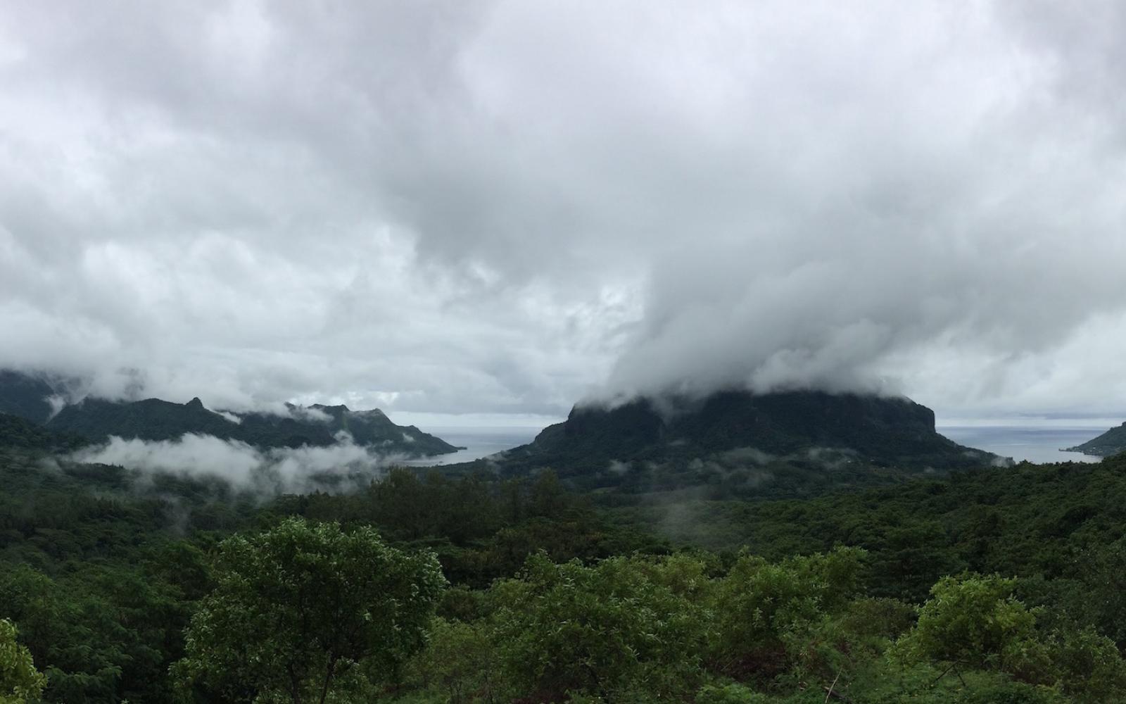 clouds over moorea